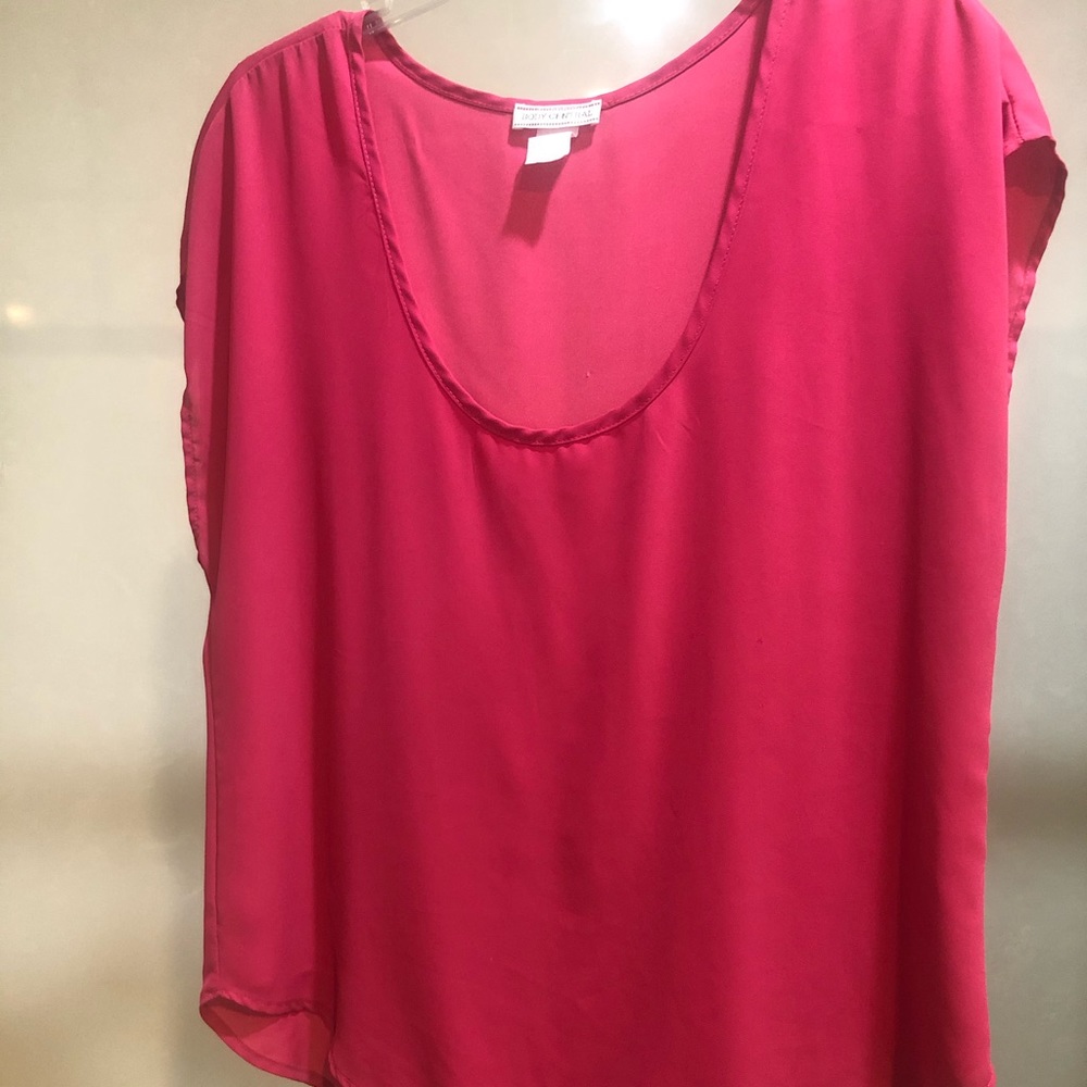 Magenta pink body central blouse